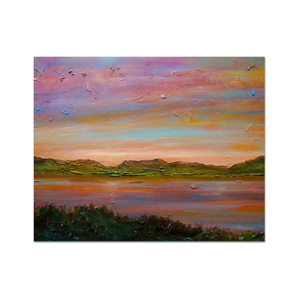 Gourock Golf Club Sunset Painting | Artist Proof Collector Prints From Scotland