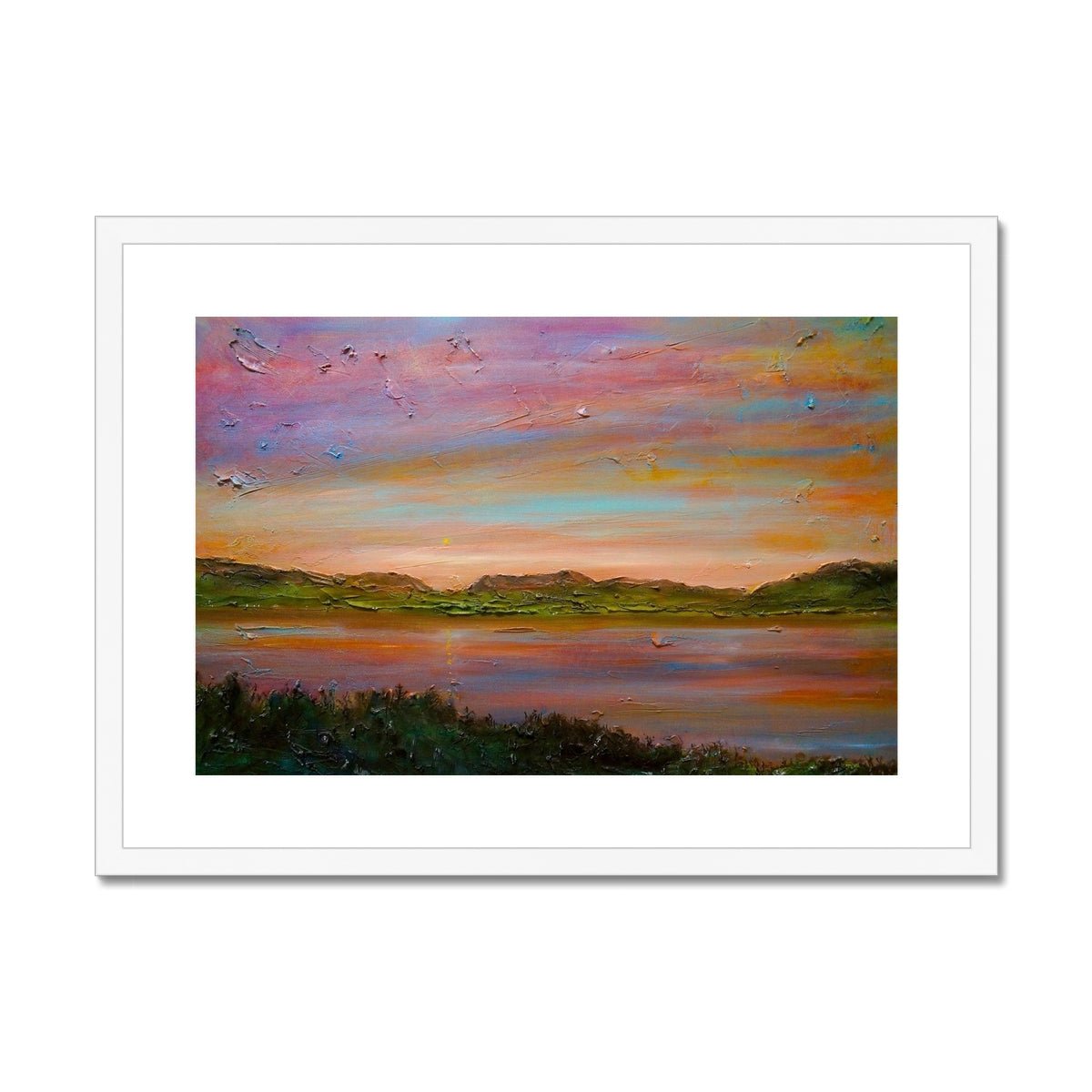 Gourock Golf Club Sunset Painting | Framed & Mounted Prints From Scotland