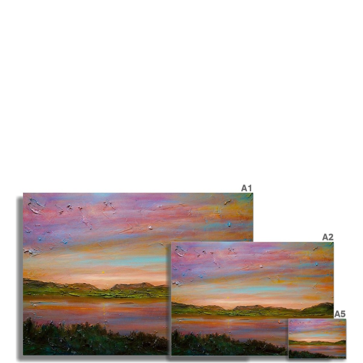 Gourock Golf Club Sunset Painting | Signed Art Prints From Scotland | By Scottish Artist Hunter