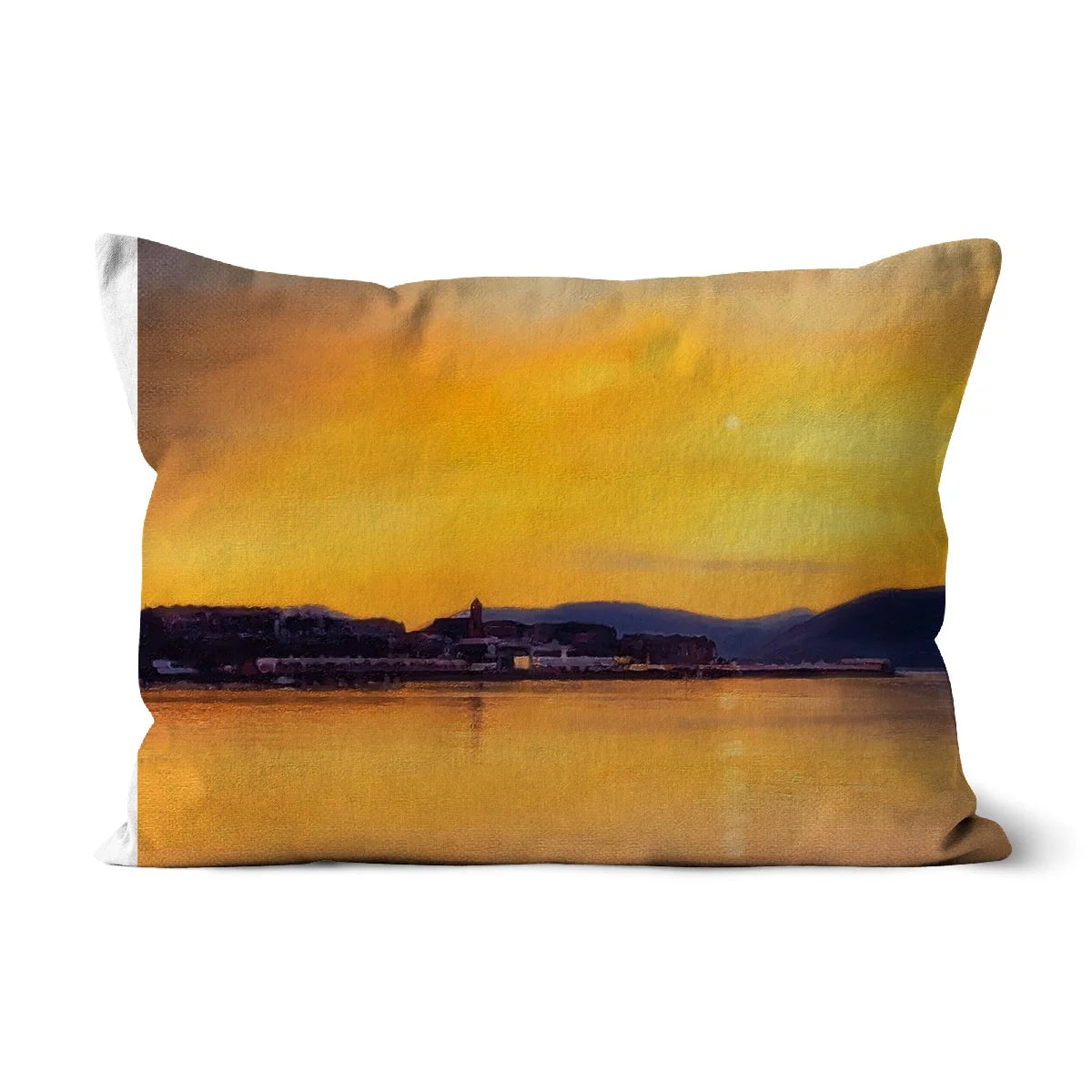 Gourock Sunset from Cardwell Bay Cushion - River Clyde Art Gallery Scotland Worldwide Shipping Scottish Prints