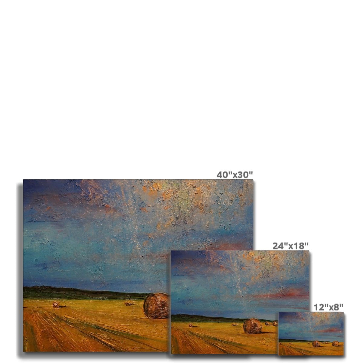 Hay Bales Painting | Canvas From Scotland