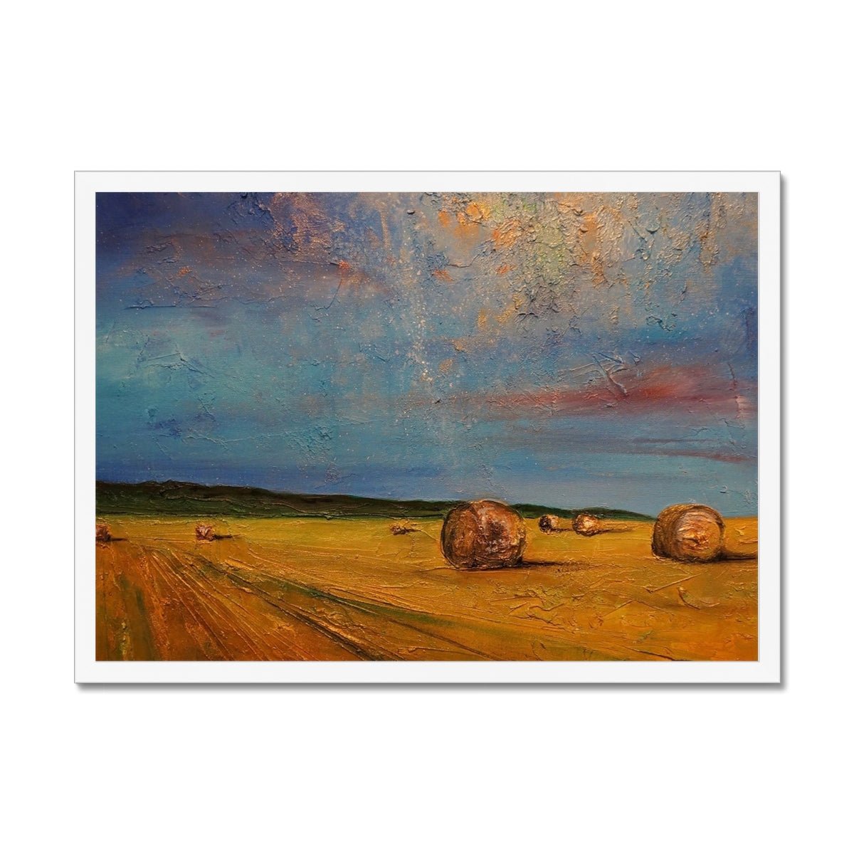 Hay Bales Painting | Framed Prints From Scotland