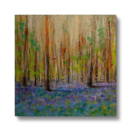 Highland Bluebells Eco Art Canvas Print | Scottish Art Gifts