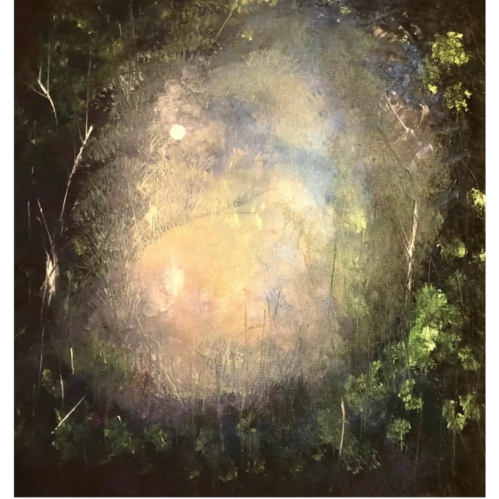 A Highland Moonlit Wood ii - Scottish Art Prints - Abstract & Impressionistic Gallery Scotland