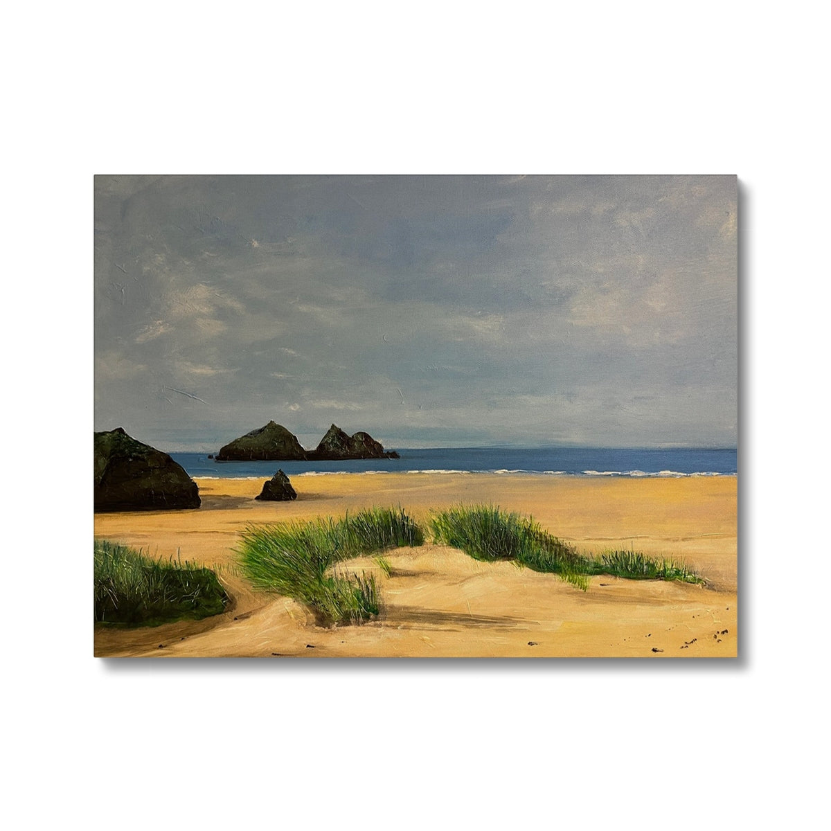 Holywell Bay Cornwall Painting | Canvas Prints From Scotland