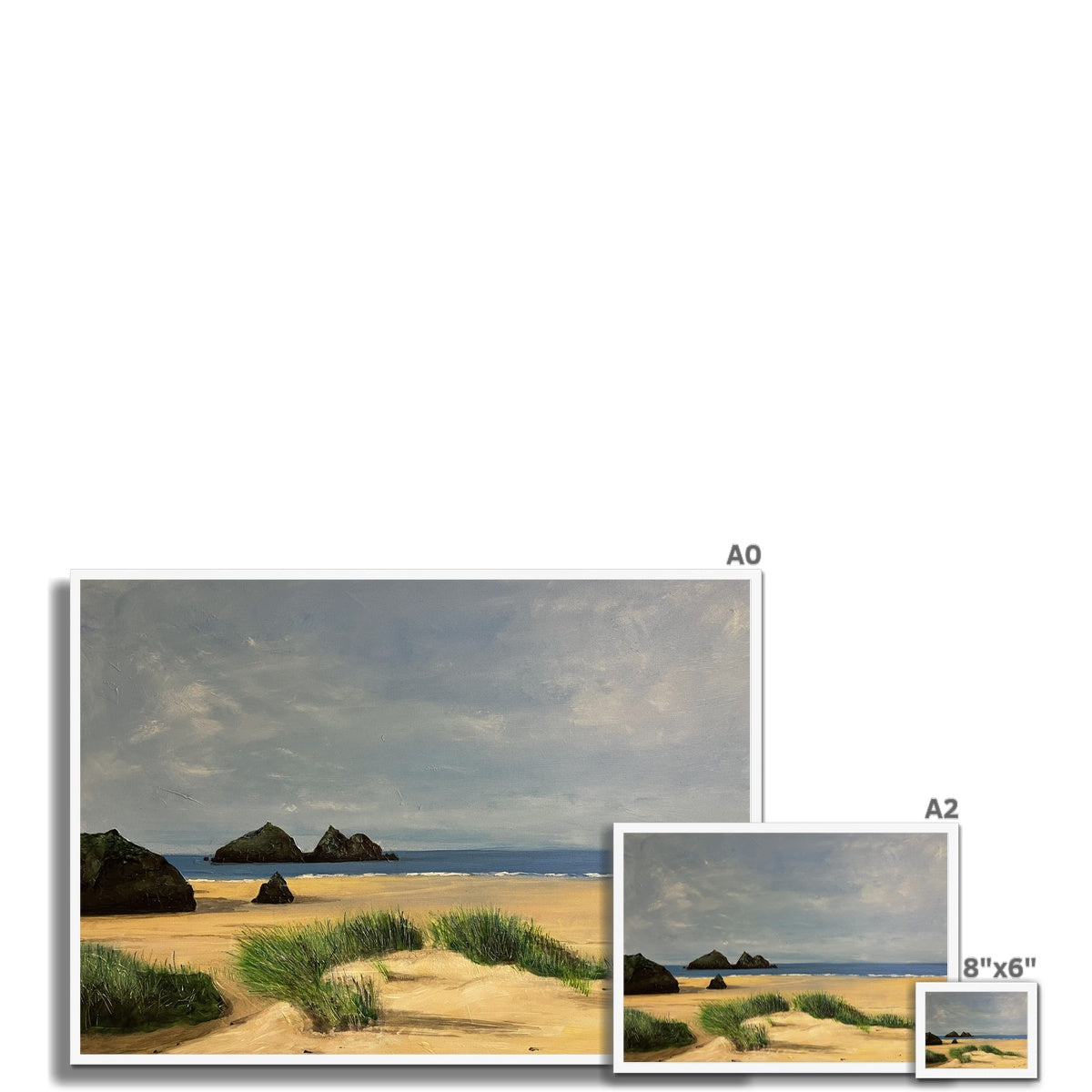 Holywell Bay Cornwall Painting | Framed Prints From Scotland