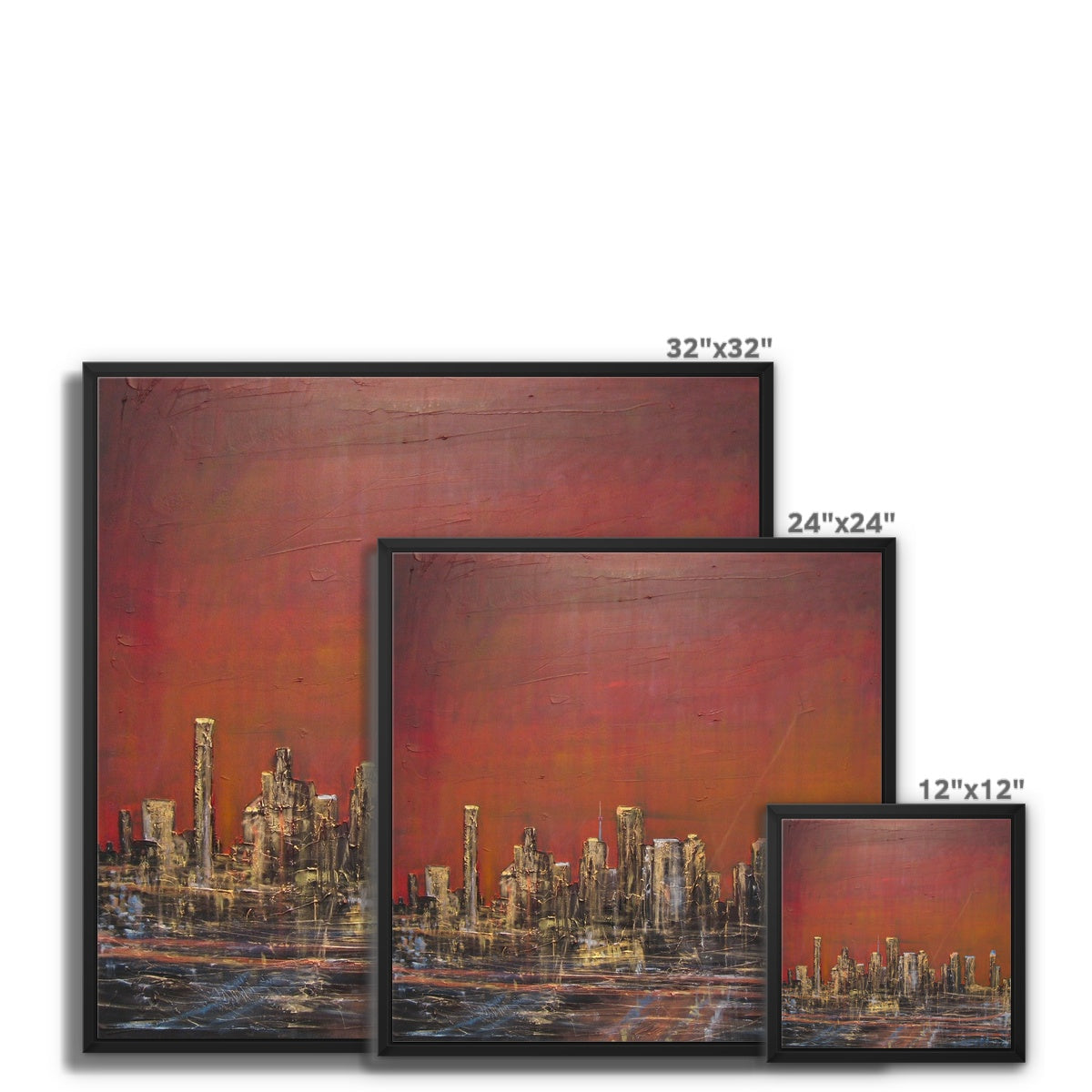 Houston Dusk Texas Painting | Framed Canvas Prints From Scotland