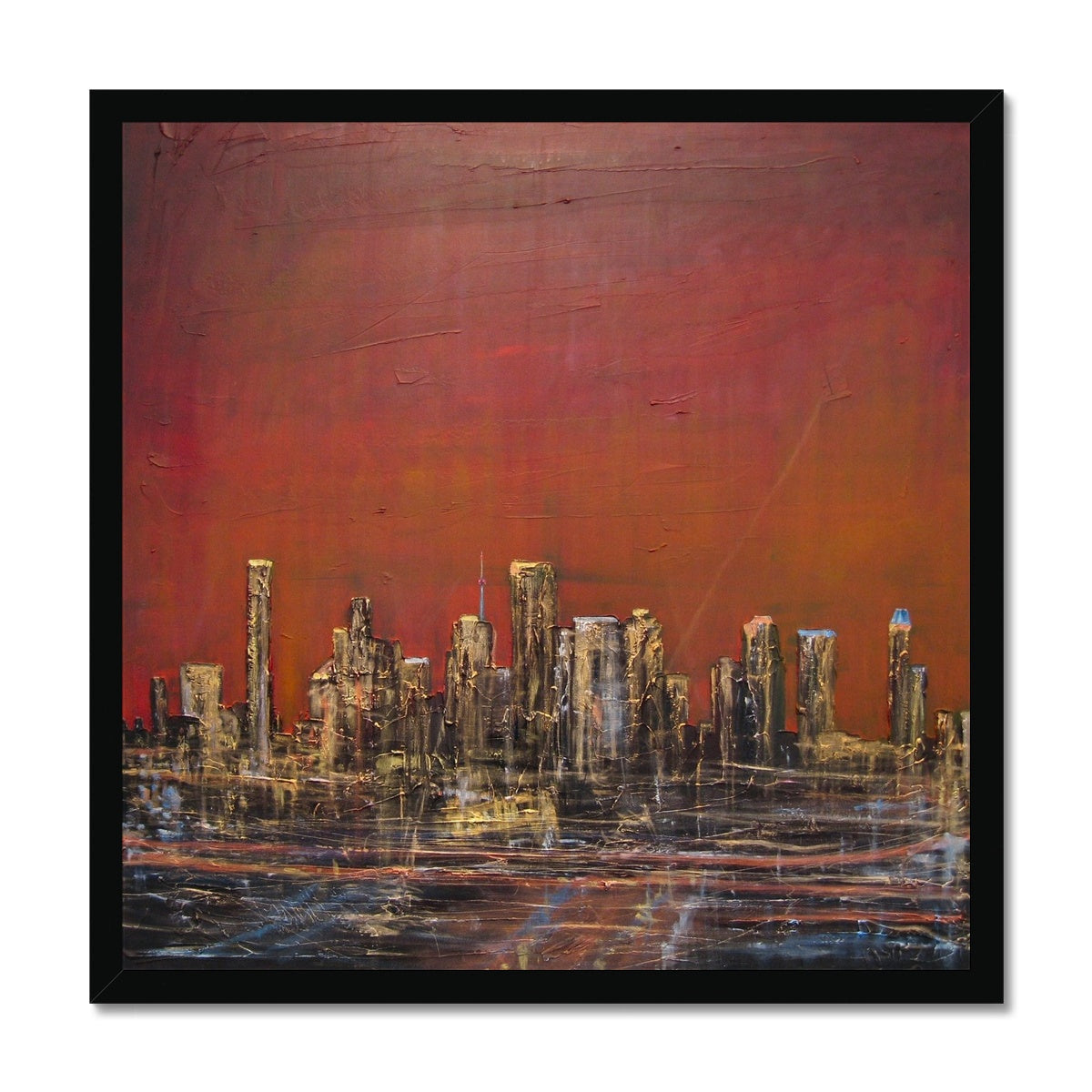 Houston Dusk Texas Painting | Framed Prints From Scotland