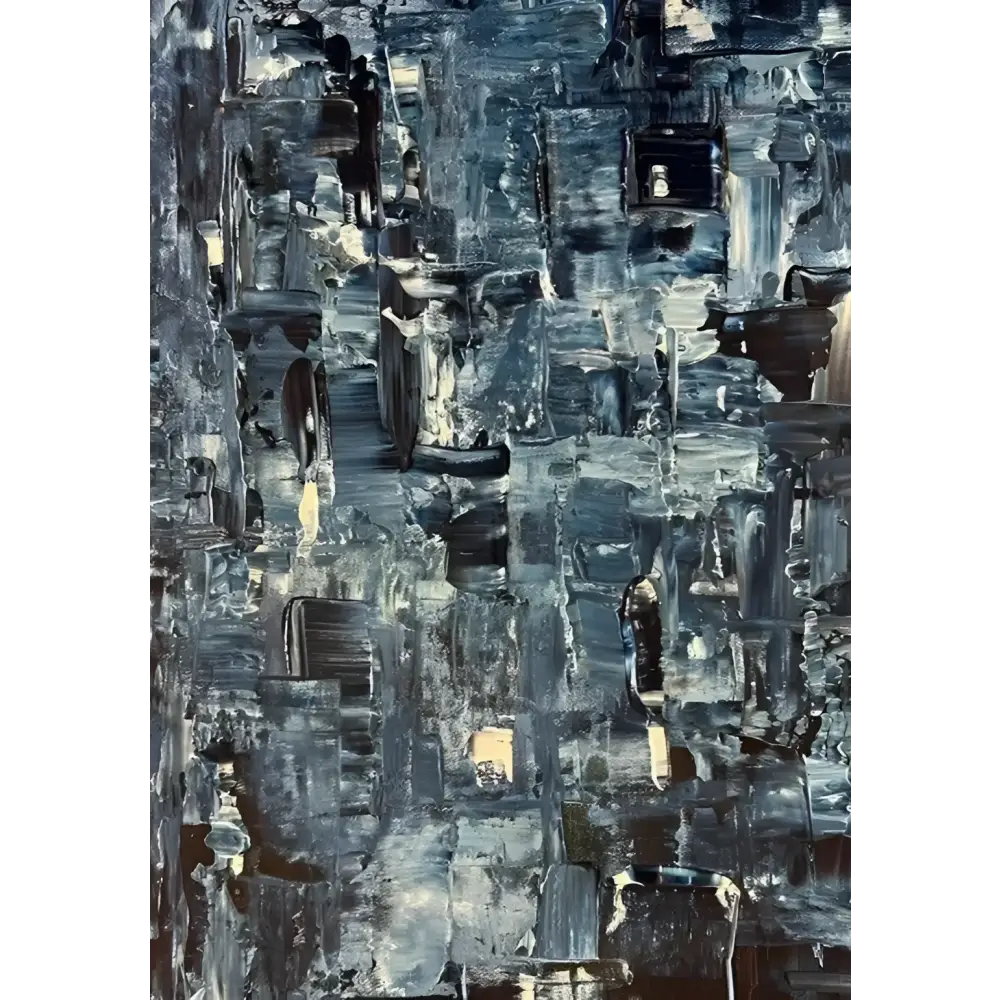 Abstract cityscape painting from Inception Prints by a Scottish artist, perfect for regular-sized artwork