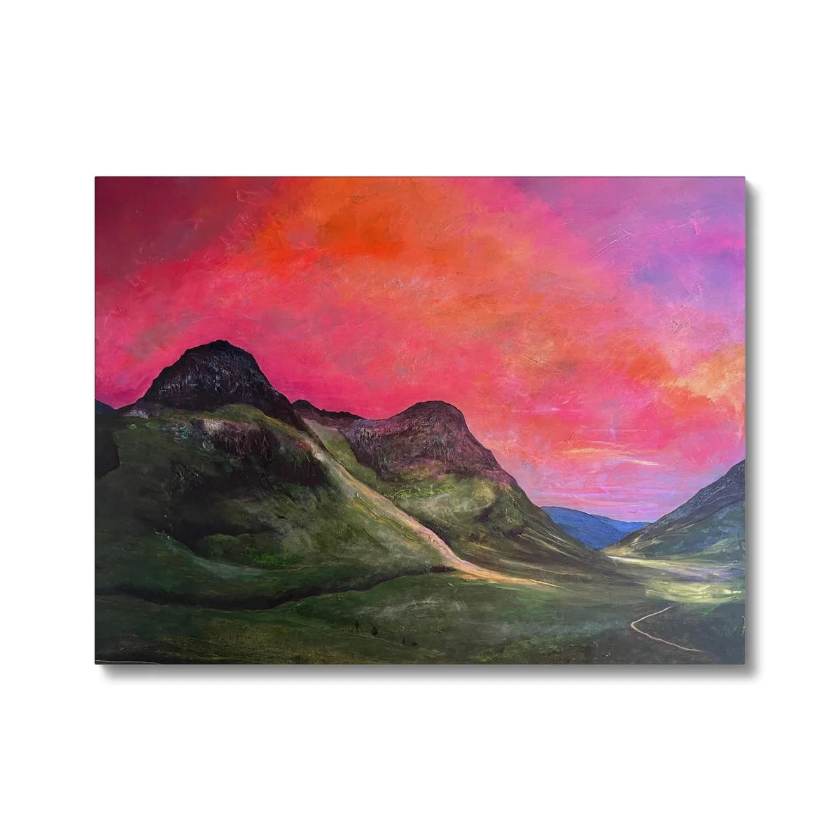 Into the Glencoe Dusk Canvas - Art Gallery Scotland Worldwide Shipping Scottish Prints and Landscape Paintings by Artist Hunter