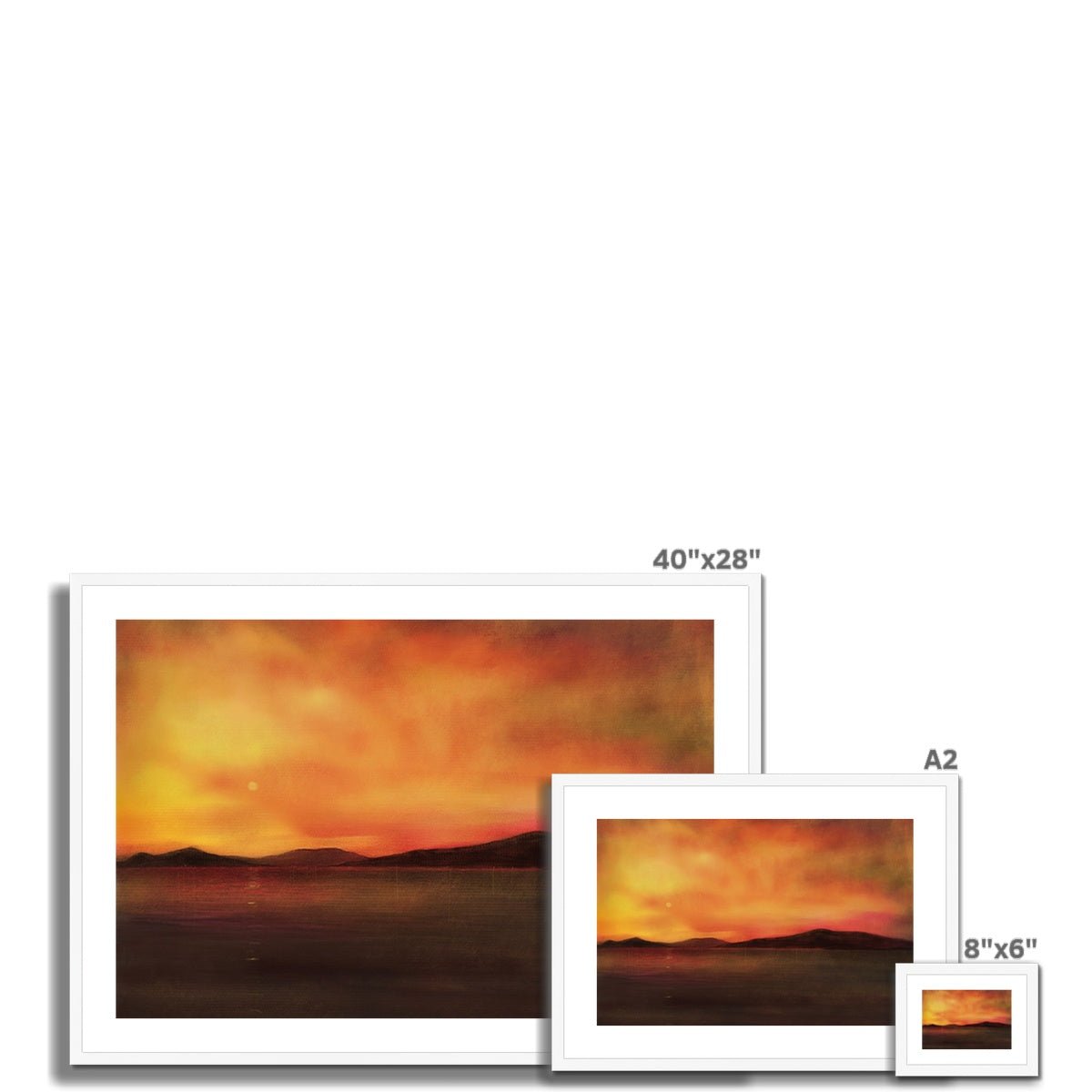 Isle Of Harris Sunset Painting | Framed &amp; Mounted Prints From Scotland