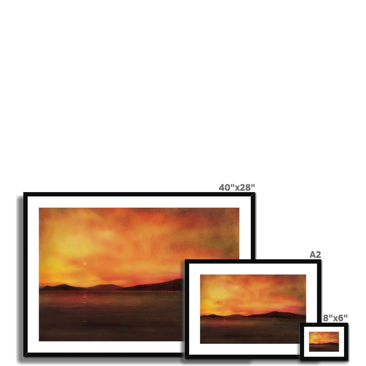 Isle Of Harris Sunset Painting | Framed &amp; Mounted Prints From Scotland