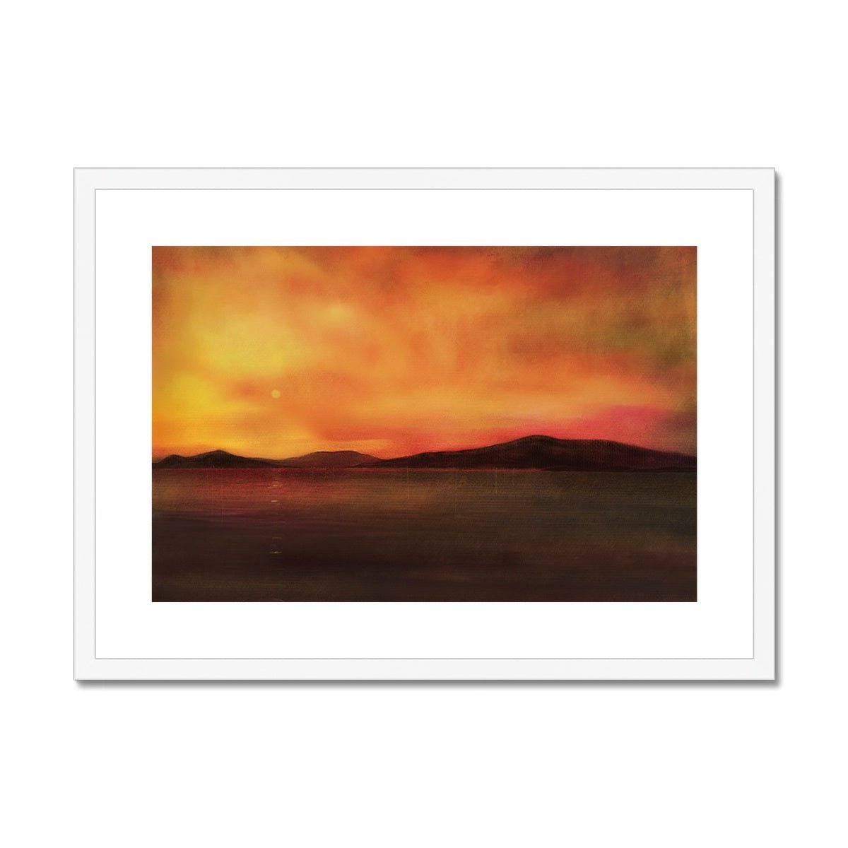 Isle Of Harris Sunset Painting | Framed & Mounted Prints From Scotland