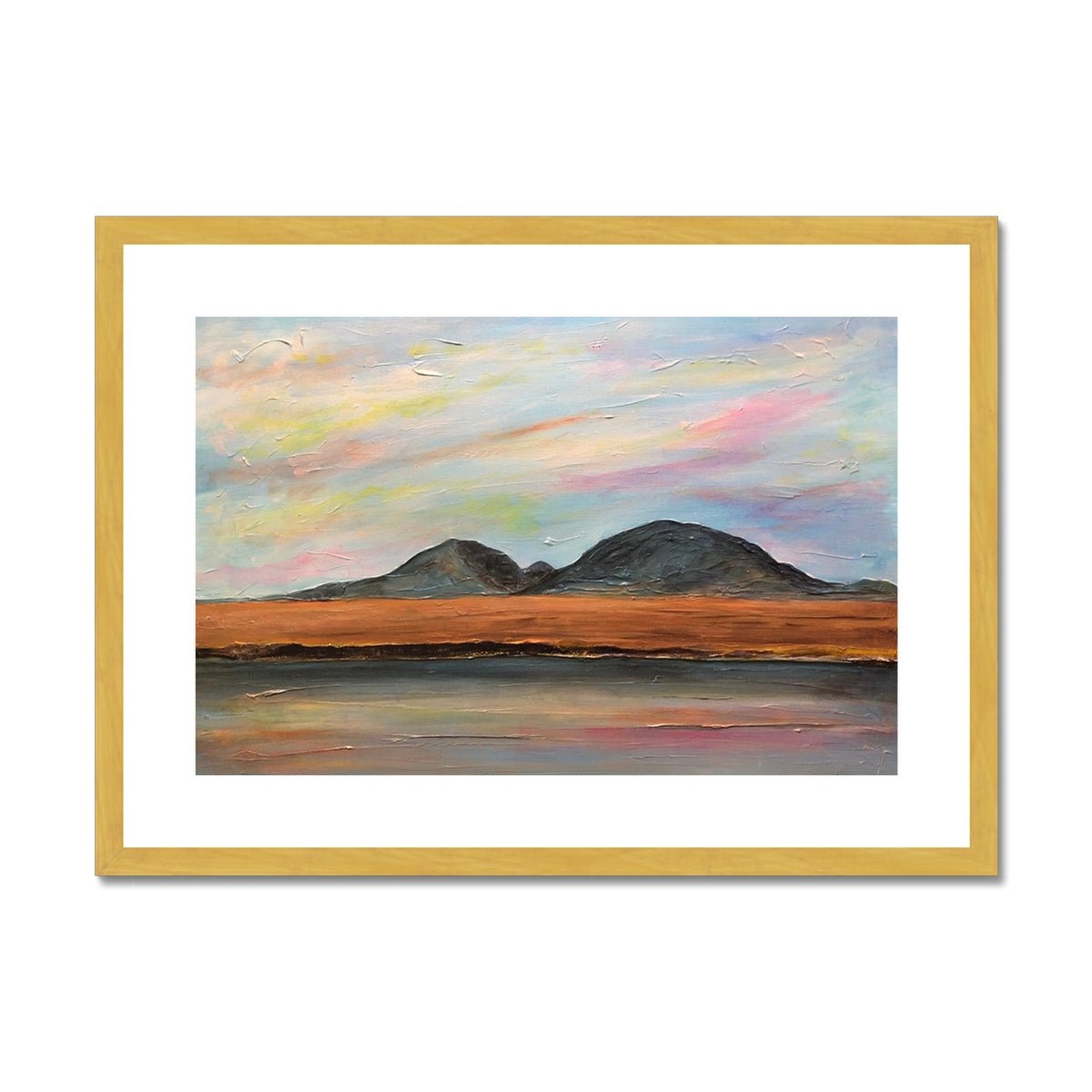 Jura Dawn Painting | Antique Framed & Mounted Prints From Scotland