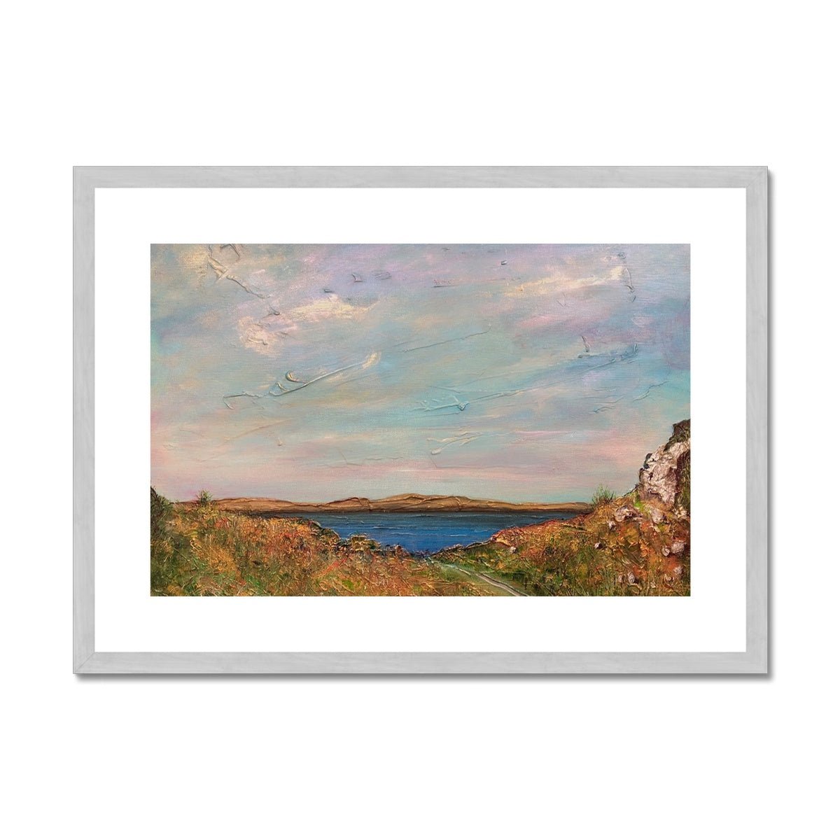 Jura From Crinan Painting | Antique Framed & Mounted Prints From Scotland