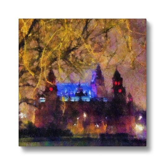 Kelvingrove Nights Eco Art Canvas Print | Scottish Art Gifts