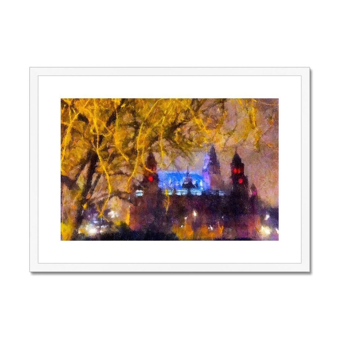 Kelvingrove Nights Painting | Framed &amp; Mounted Prints From Scotland