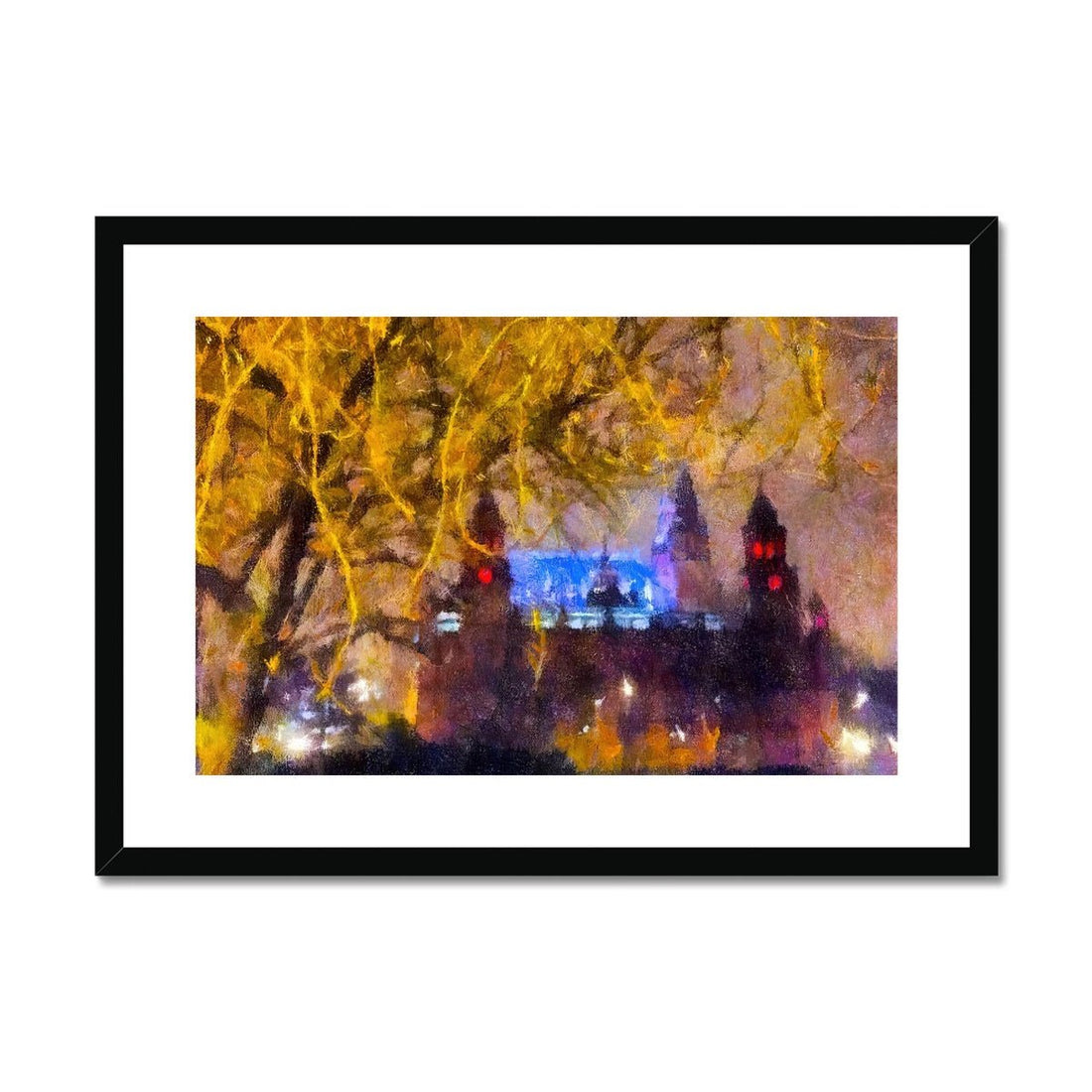 Kelvingrove Nights Painting | Framed &amp; Mounted Prints From Scotland