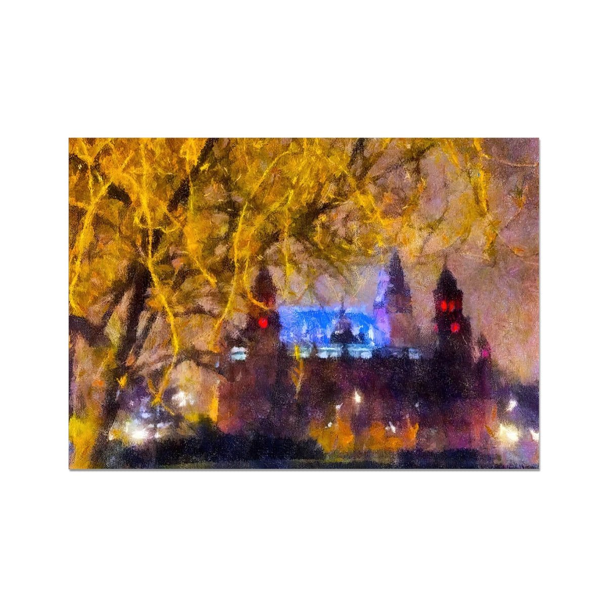 Kelvingrove Nights Painting | Fine Art Prints From Scotland-Unframed Prints-Edinburgh & Glasgow Art Gallery-A2 Landscape-Paintings, Prints, Homeware, Art Gifts From Scotland By Scottish Artist Kevin Hunter