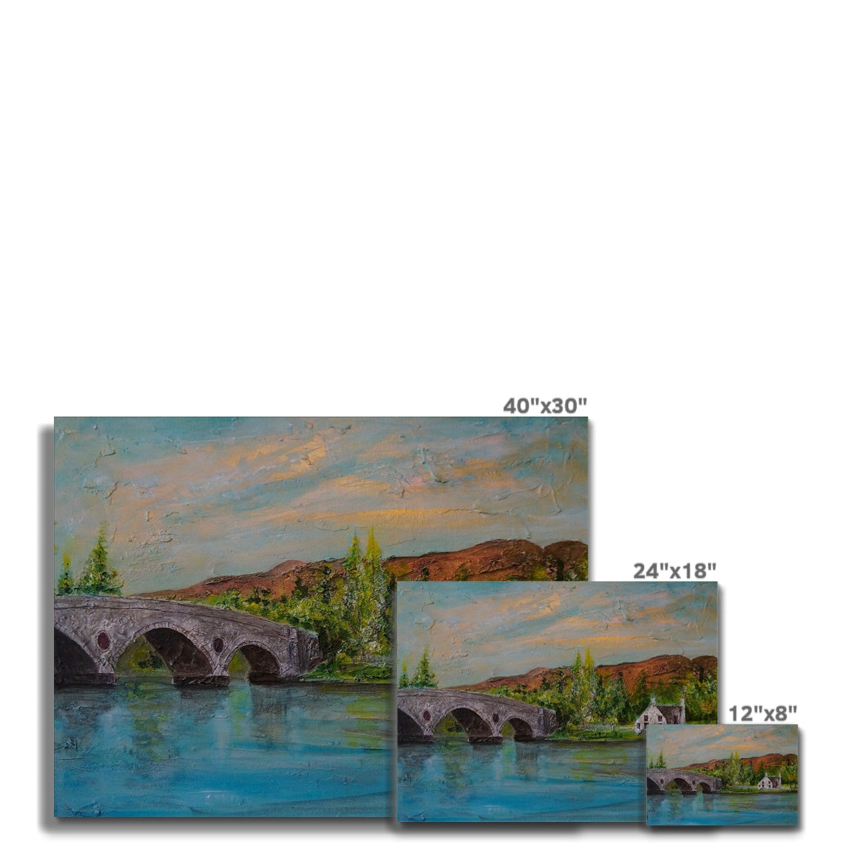 Kenmore Bridge ii Canvas | Scottish Highlands & Lowlands Art Gallery | Paintings, Prints, Homeware and Art Gifts From Scotland By Scottish Artist Kevin Hunter