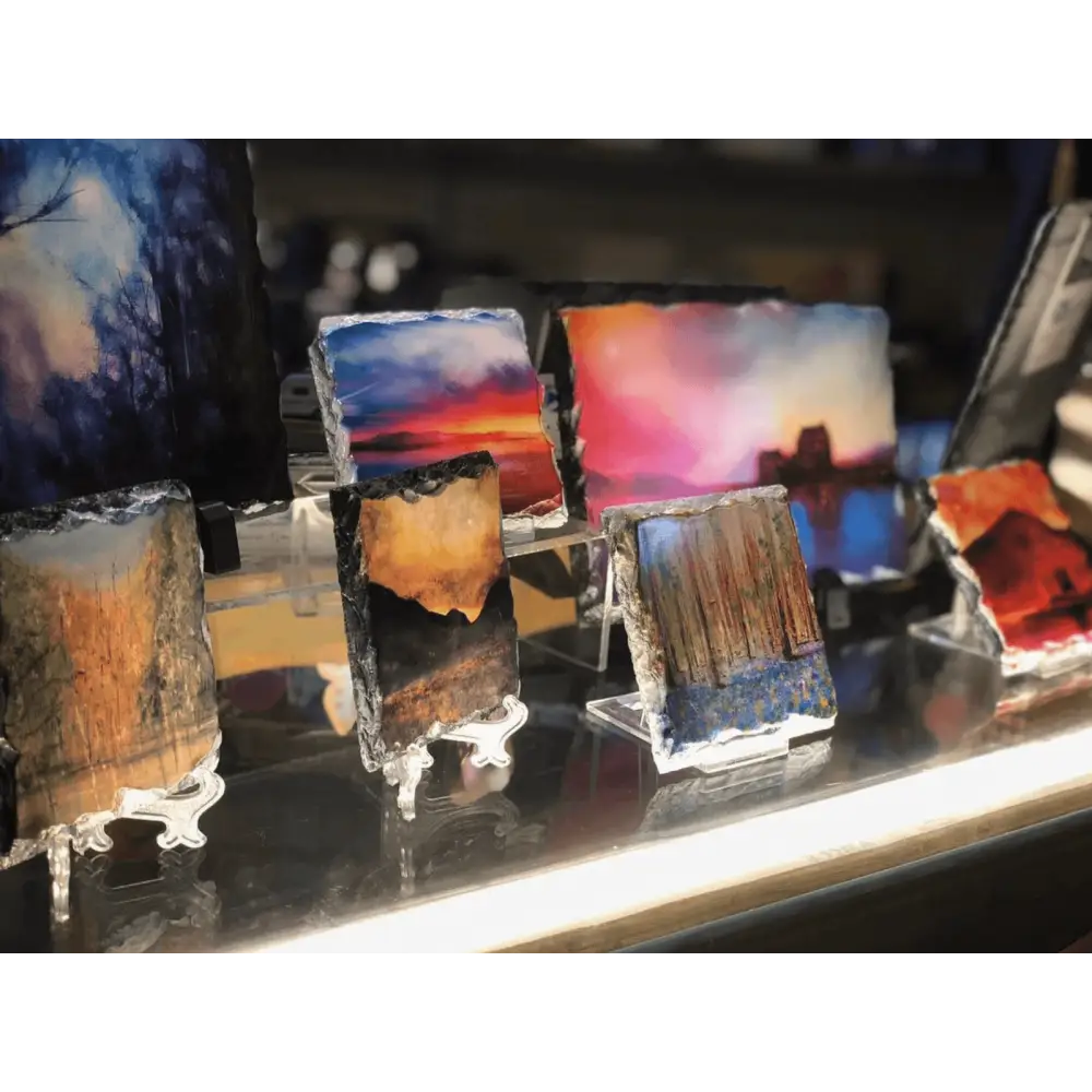 Kevin Hunter Scottish Sunset Slate Art Skye