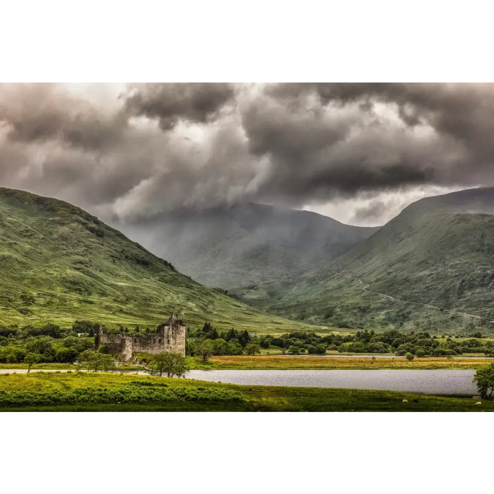Ancient stone Kilchurn Castle Loch Awe, Scotland, perfect for Loch Awe photography prints