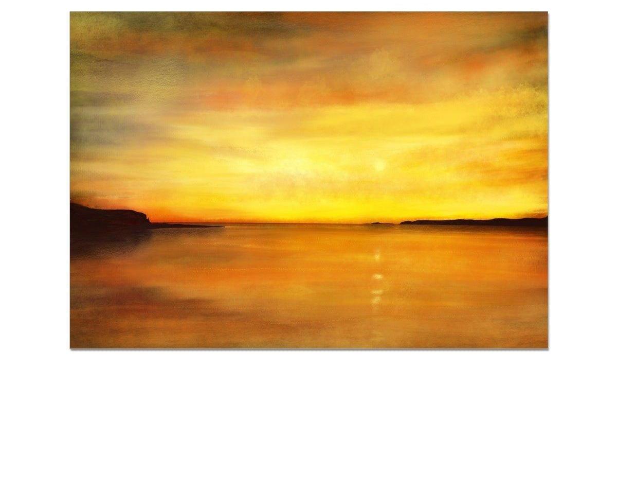 King's Cave Sunset Arran-art-painting-scotland