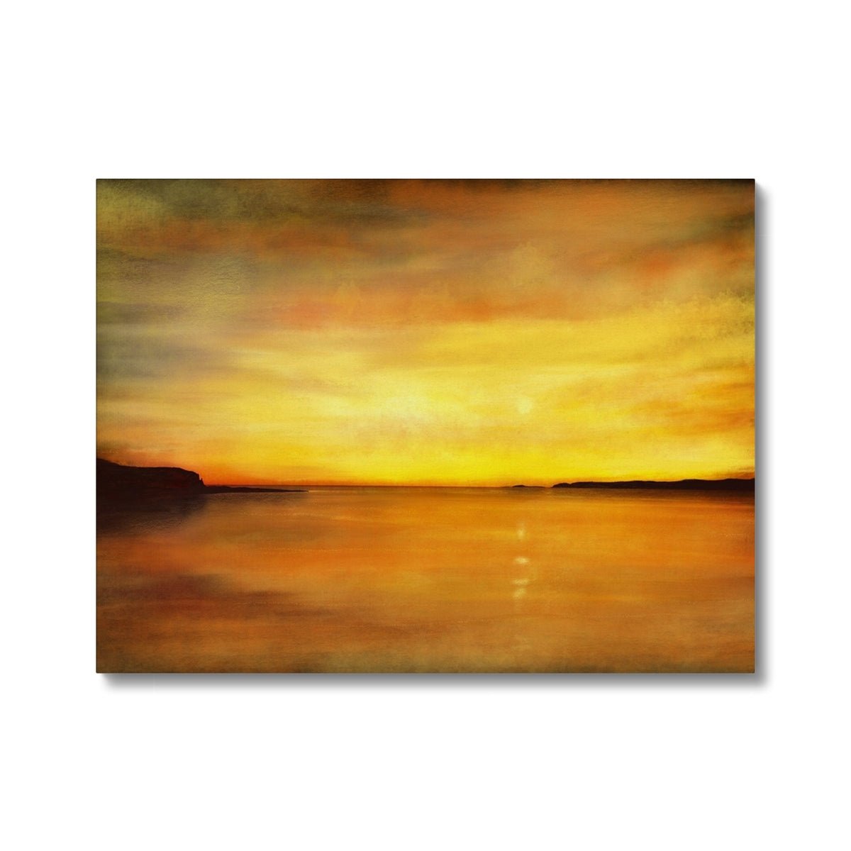 King's Cave Sunset Arran Painting | Canvas From Scotland