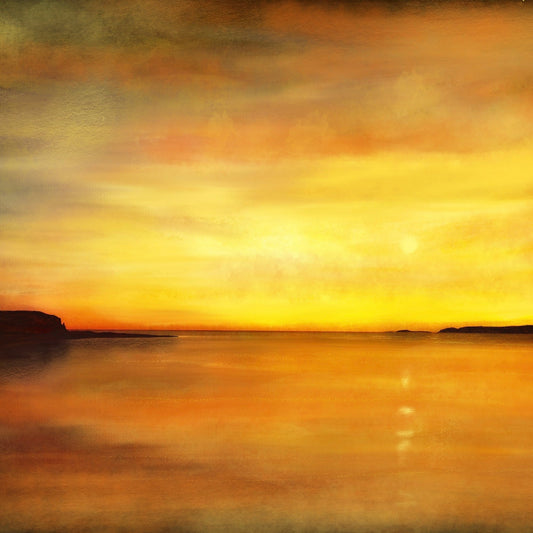 King's Cave Sunset | Scotland In Your Pocket Art Print
