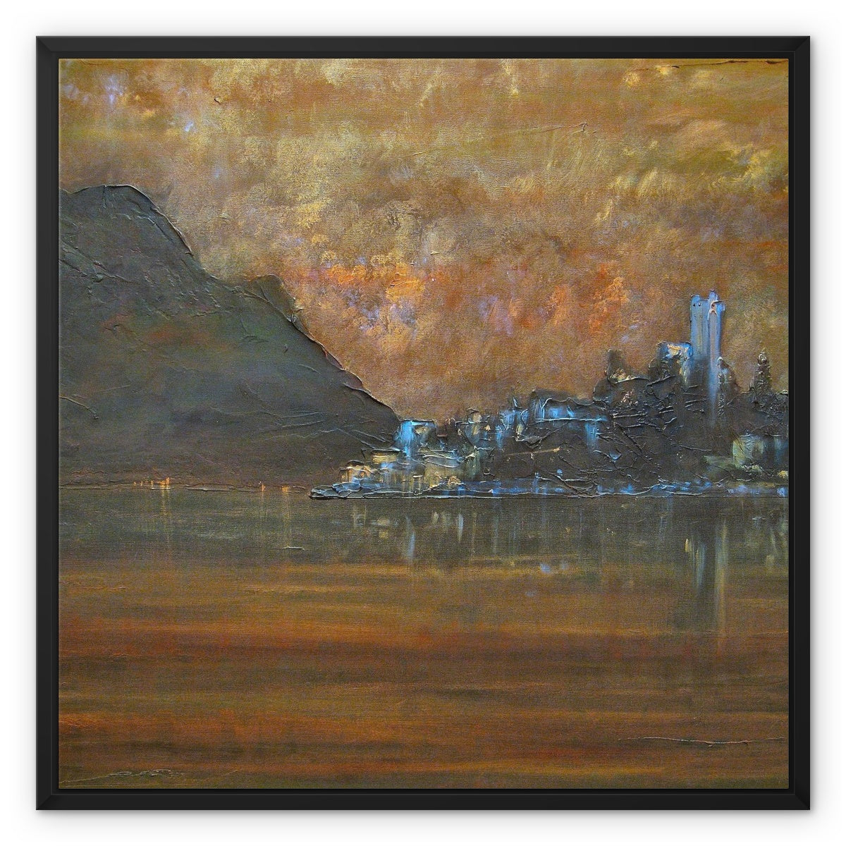 Lake Garda Dusk Italy Painting | Framed Canvas Prints From Scotland