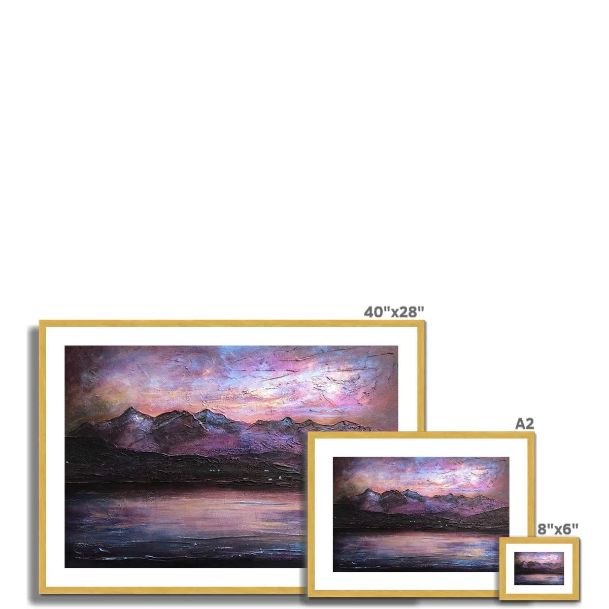 Last Skye Light Antique Framed & Mounted Print - Art Gallery Scotland Worldwide Shipping Scottish Landscape Paintings and Prints by Artist