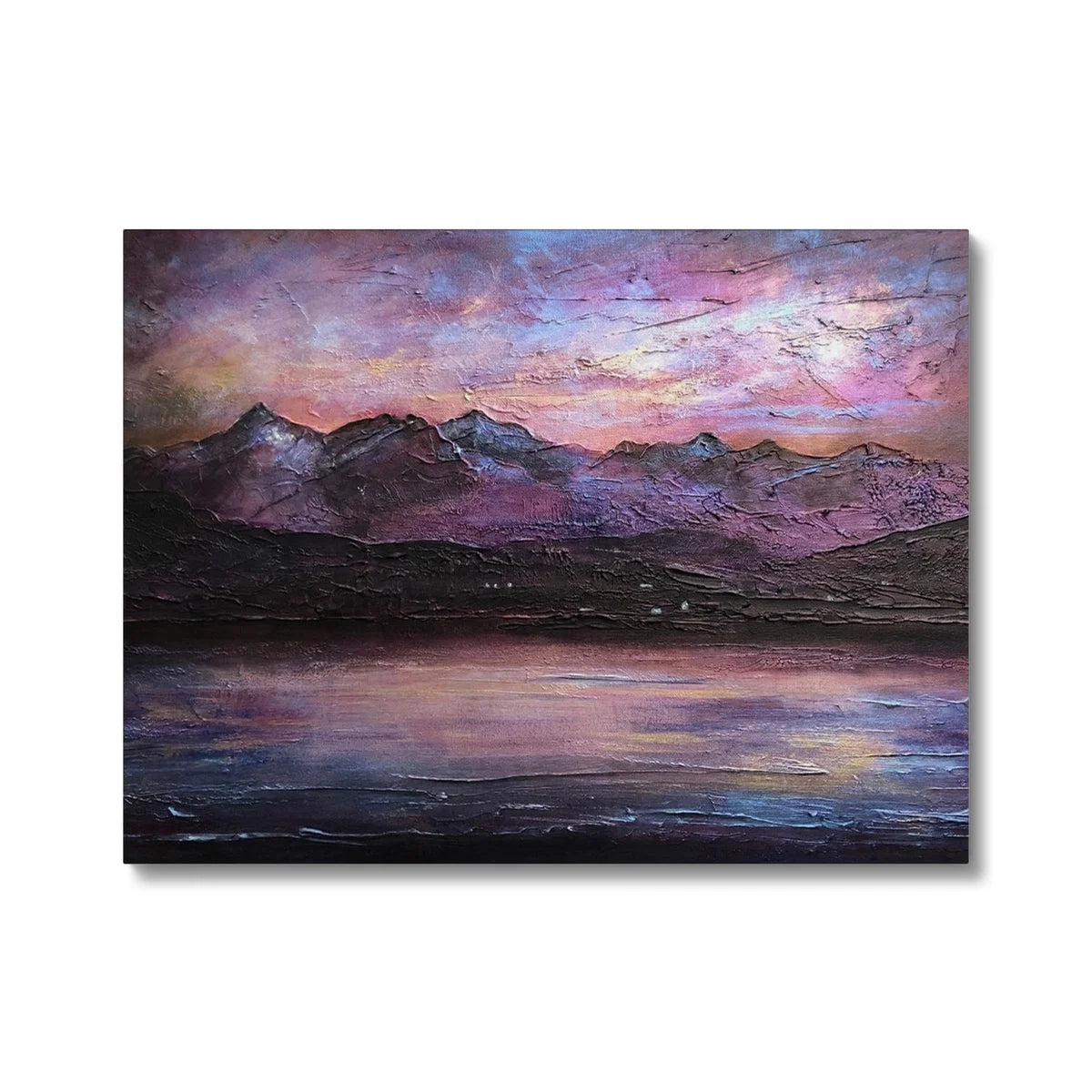 Last Skye Light Canvas - Art Gallery Scotland Worldwide Shipping Scottish Landscape Paintings and Prints by Artist Hunter