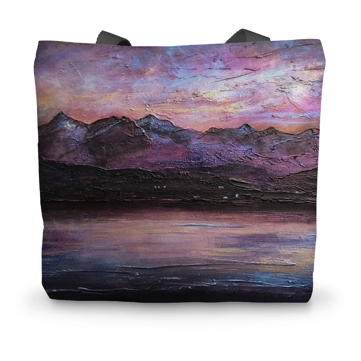 Last Skye Light Canvas Tote Bag - Art Gallery Scotland Worldwide Shipping Scottish Landscape Paintings and Prints