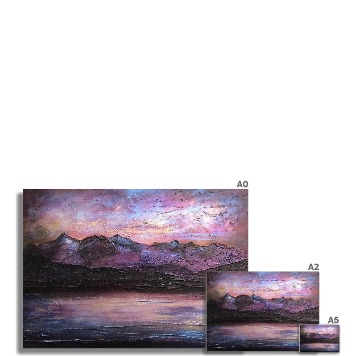 Last Skye Light Fine Art Print - Gallery Scotland Worldwide Shipping Scottish Landscape Paintings and Prints by Artist Hunter