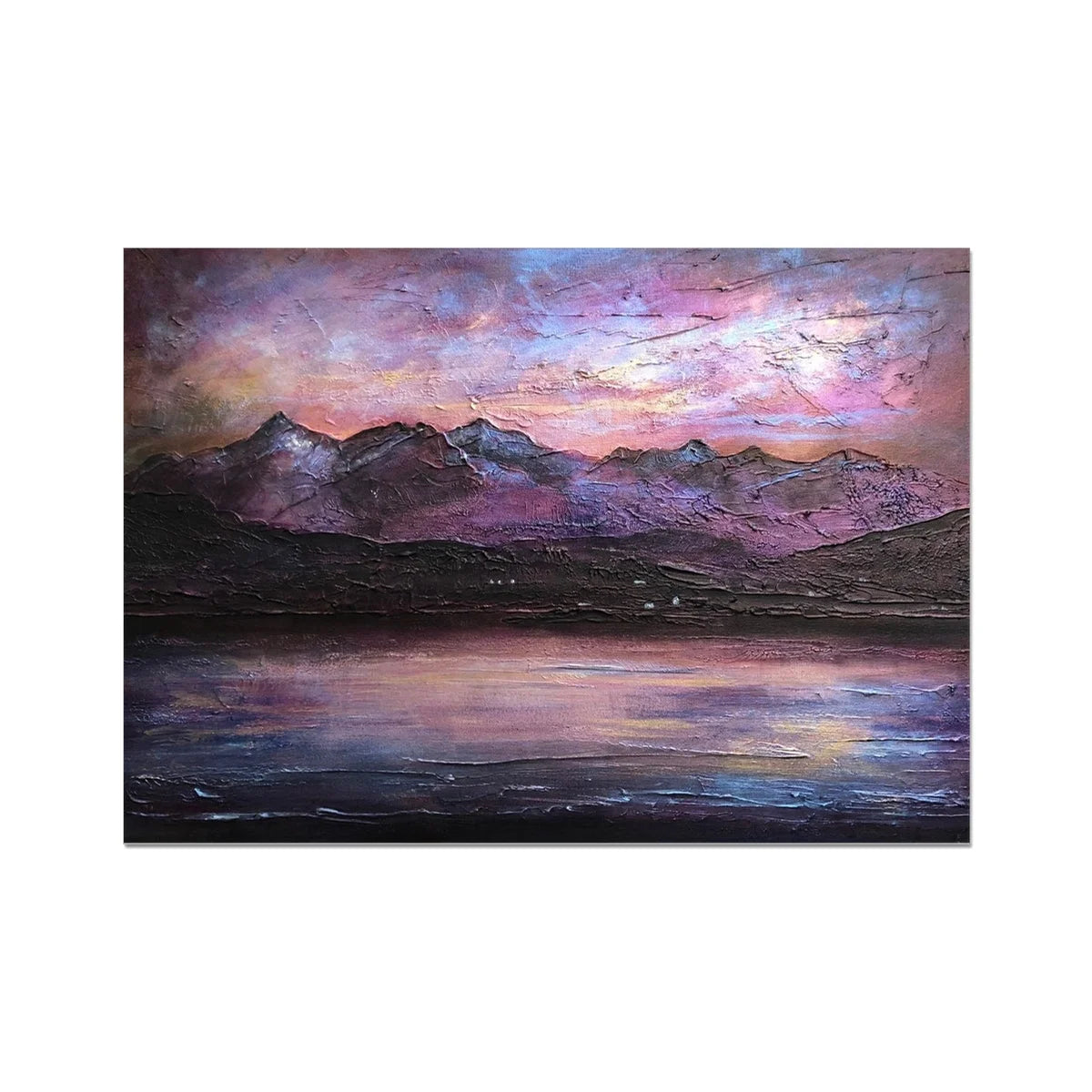 Last Skye Light Fine Art Print - Gallery Scotland Worldwide Shipping Scottish Landscape Paintings and Prints by Artist Hunter