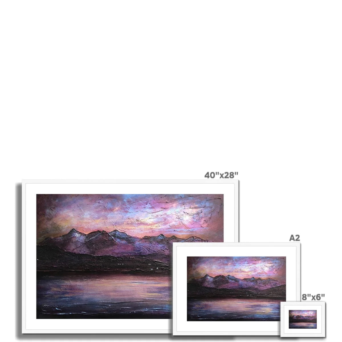 Last Skye Light Framed & Mounted Print - Art Gallery Scotland Worldwide Shipping Scottish Landscape Paintings and Prints by Artist Hunter