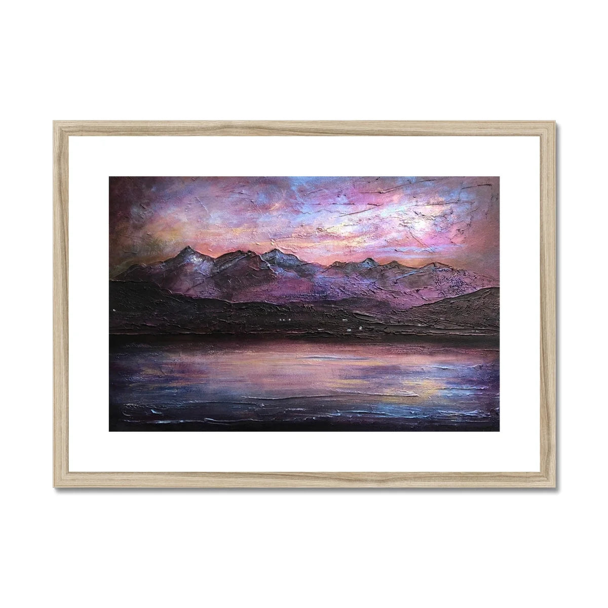 Last Skye Light Framed & Mounted Print - Art Gallery Scotland Worldwide Shipping Scottish Landscape Paintings and Prints by Artist Hunter
