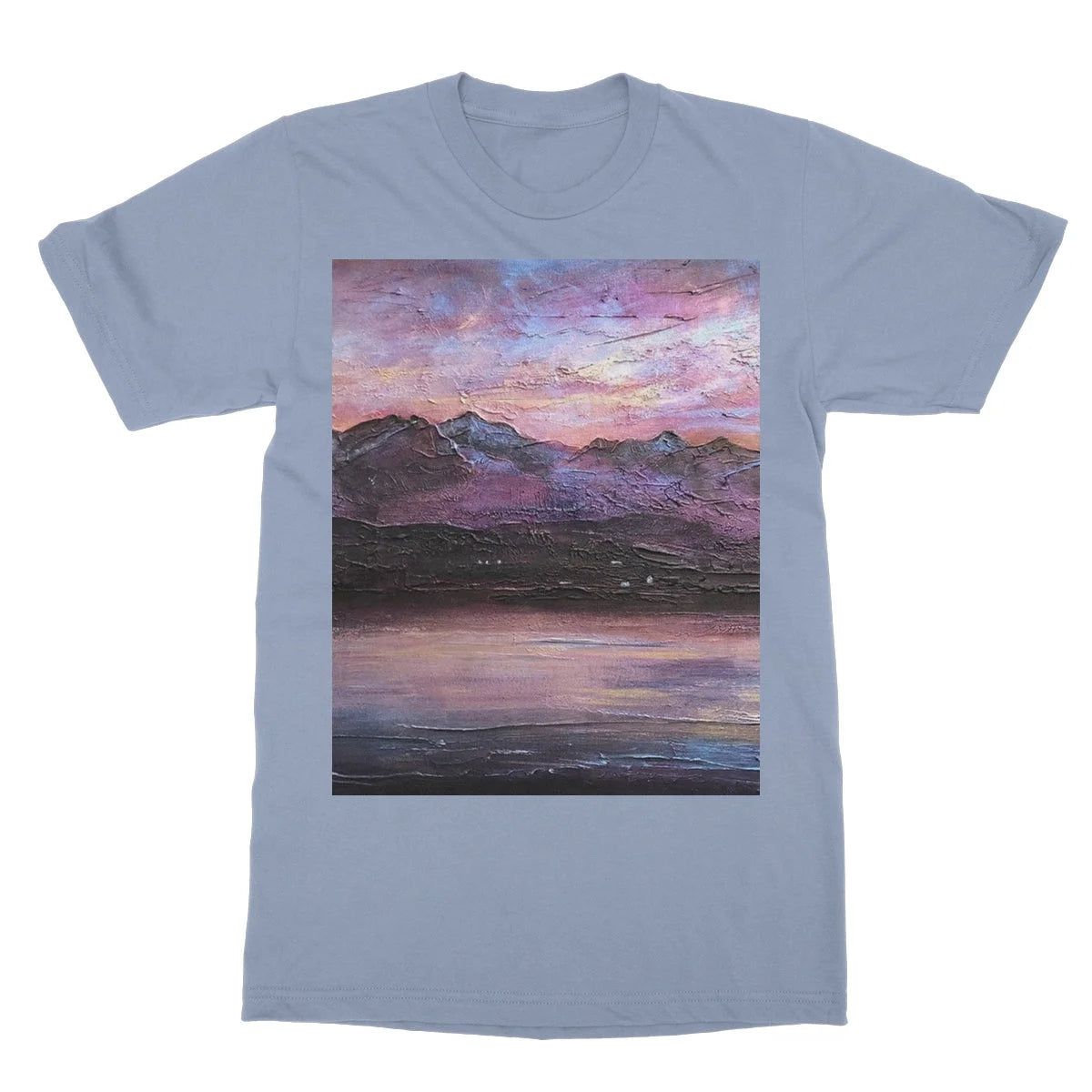 Last Skye Light Softstyle T-shirt - Art Gallery Scotland Worldwide Shipping Scottish Landscape Paintings and Prints