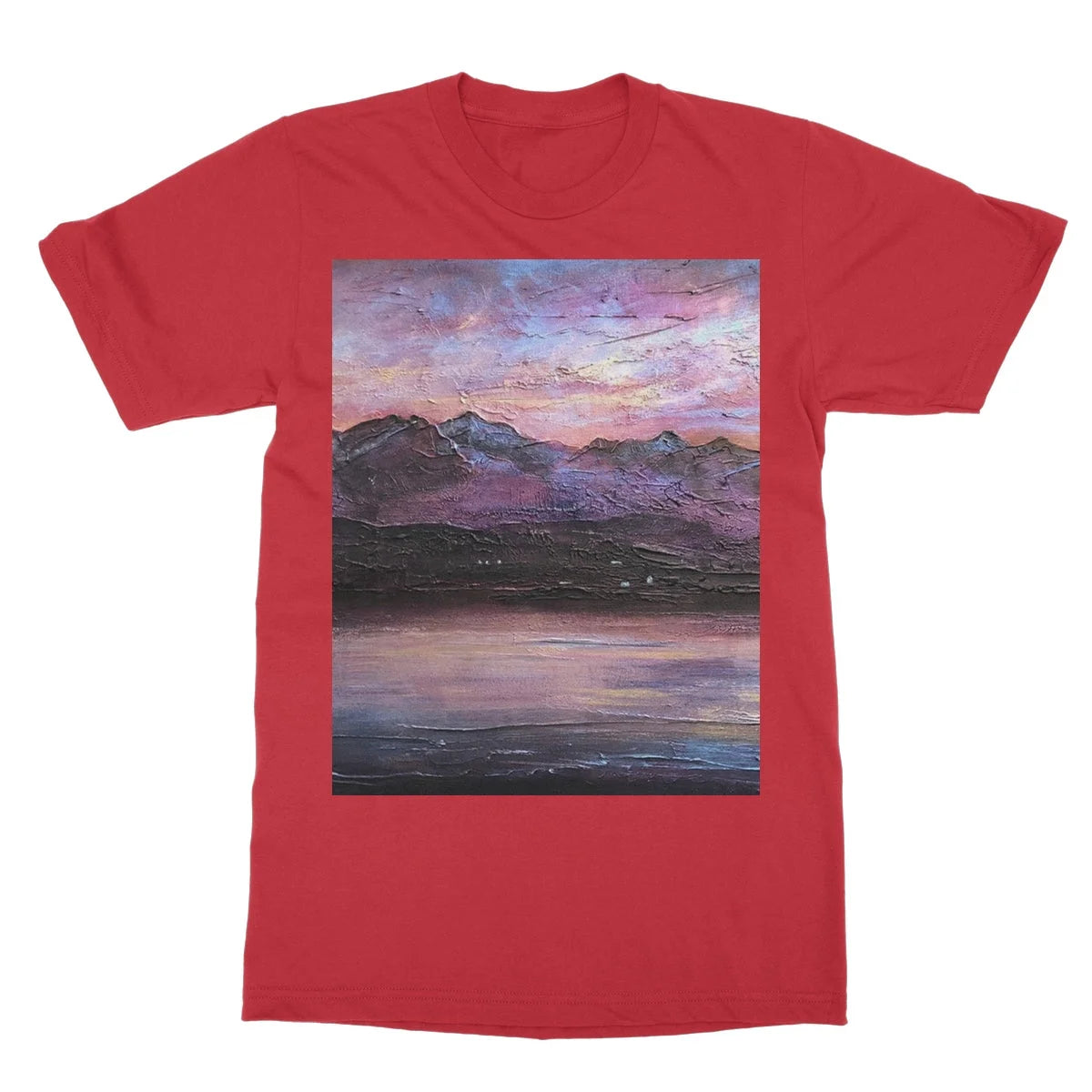 Last Skye Light Softstyle T-shirt - Art Gallery Scotland Worldwide Shipping Scottish Landscape Paintings and Prints