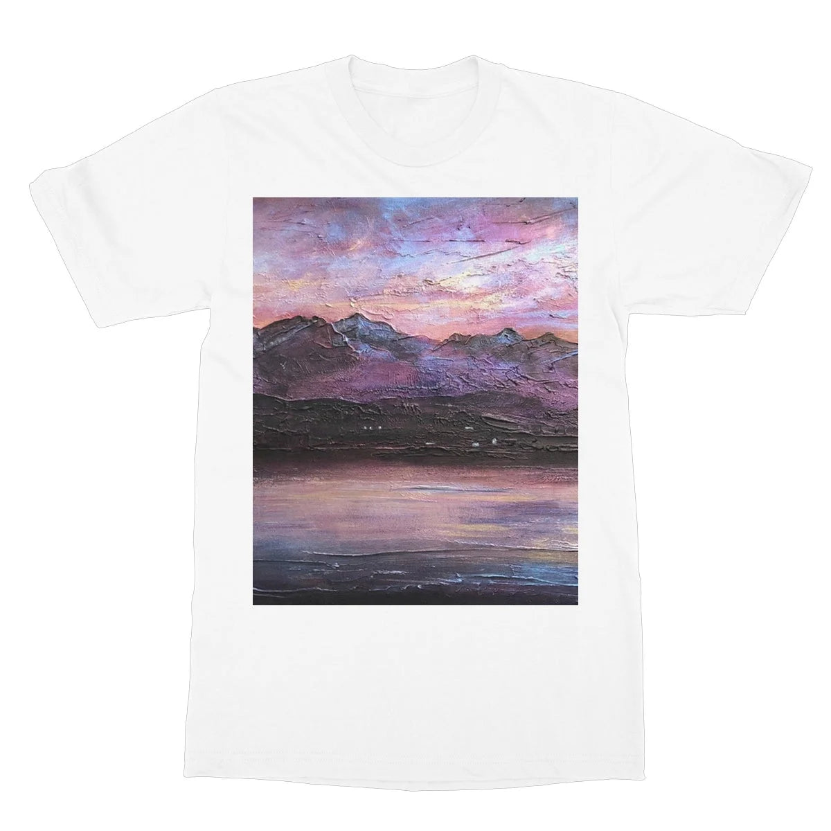 Last Skye Light Softstyle T-shirt - Art Gallery Scotland Worldwide Shipping Scottish Landscape Paintings and Prints