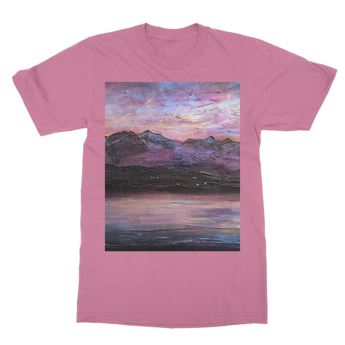 Last Skye Light Softstyle T-shirt - Art Gallery Scotland Worldwide Shipping Scottish Landscape Paintings and Prints