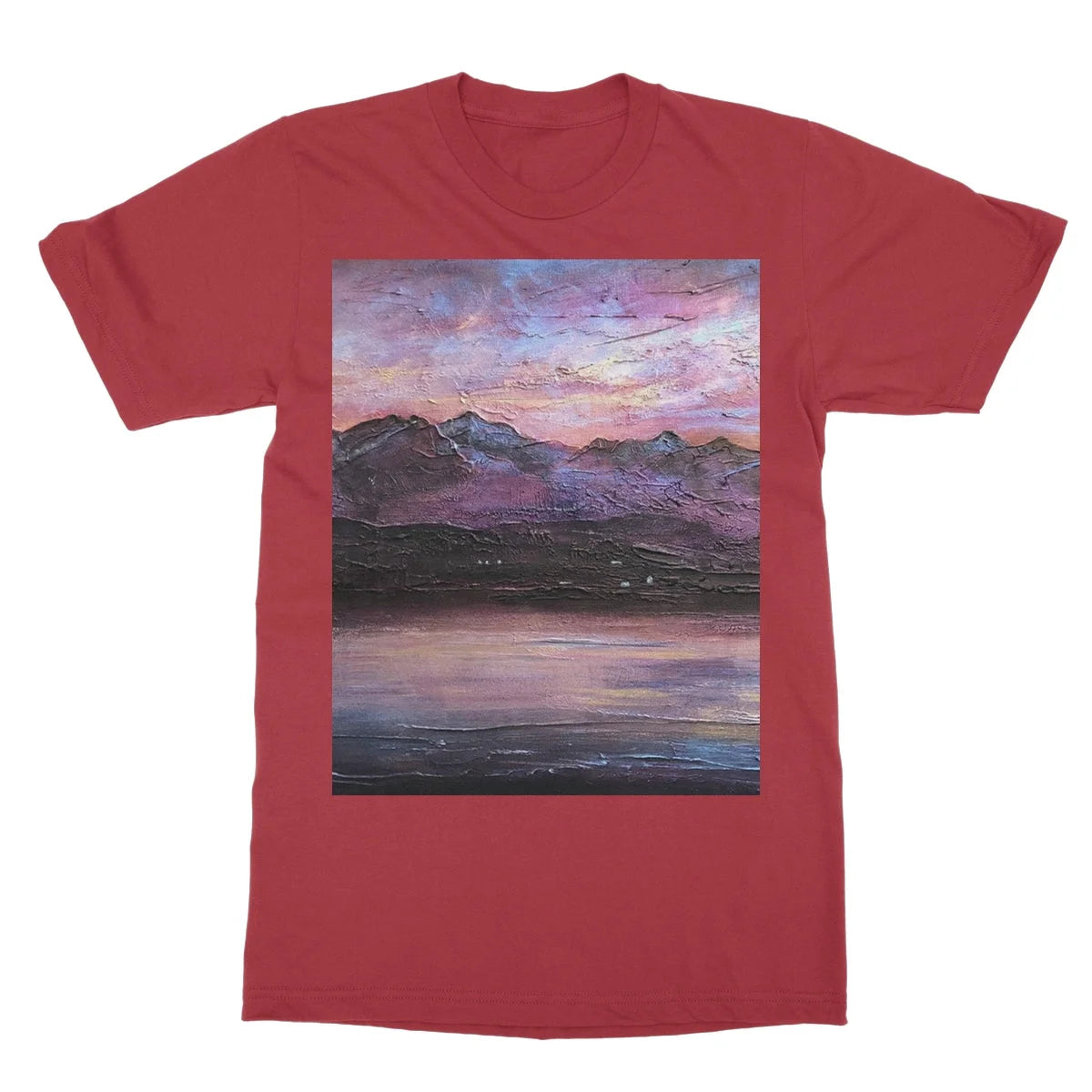 Last Skye Light Softstyle T-shirt - Art Gallery Scotland Worldwide Shipping Scottish Landscape Paintings and Prints