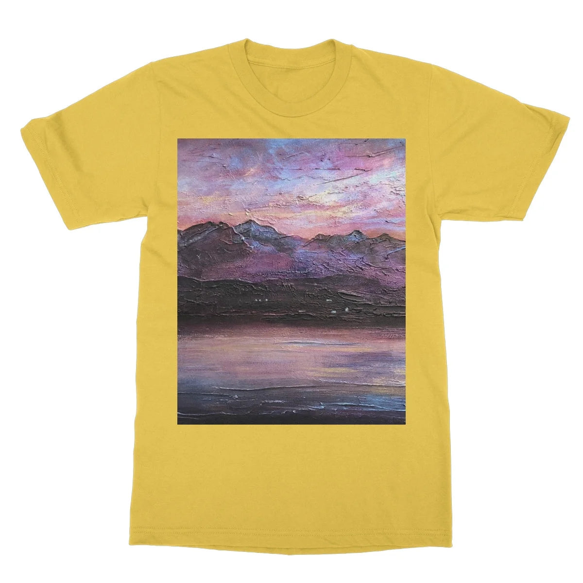 Last Skye Light Softstyle T-shirt - Art Gallery Scotland Worldwide Shipping Scottish Landscape Paintings and Prints