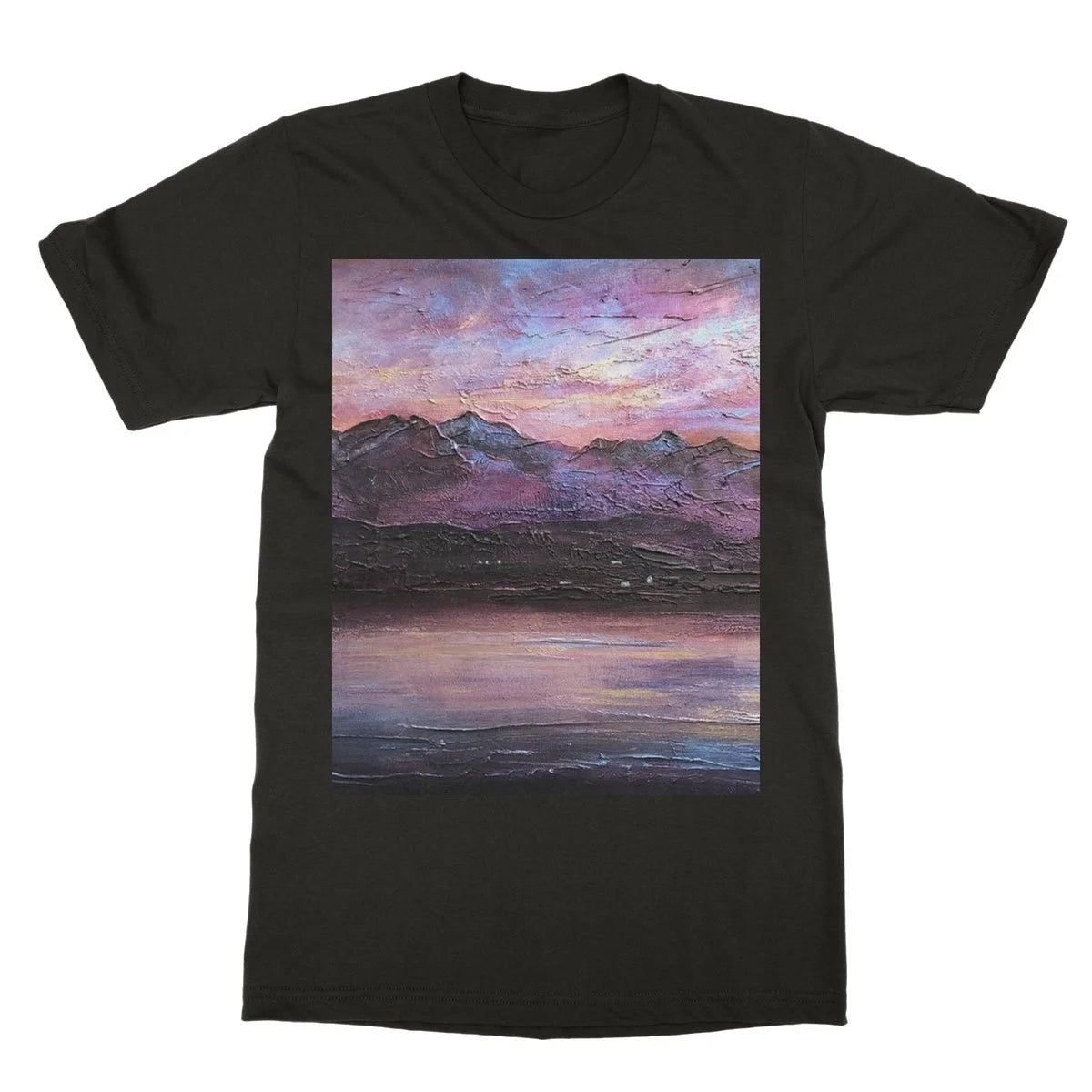 Last Skye Light Softstyle T-shirt - Art Gallery Scotland Worldwide Shipping Scottish Landscape Paintings and Prints