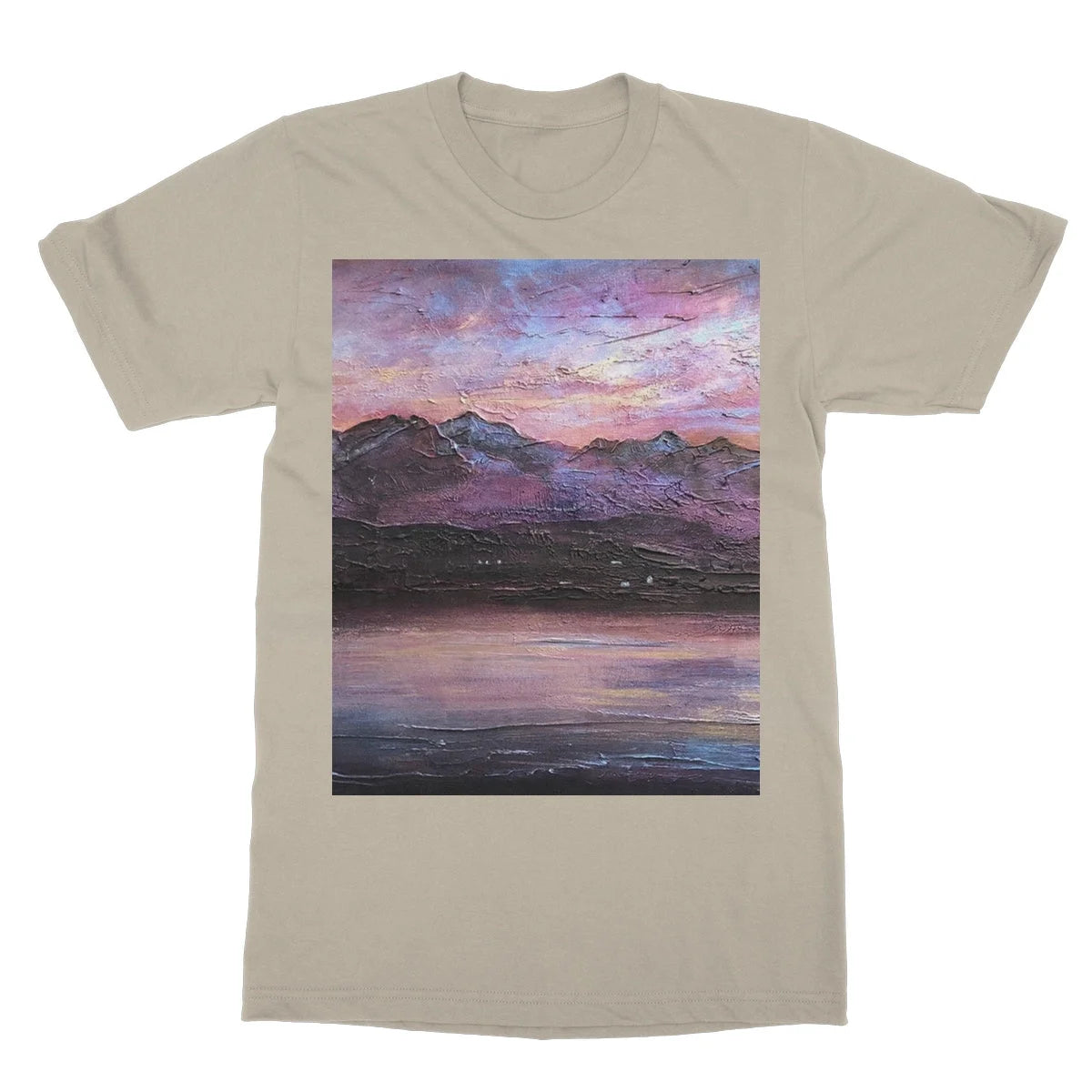 Last Skye Light Softstyle T-shirt - Art Gallery Scotland Worldwide Shipping Scottish Landscape Paintings and Prints