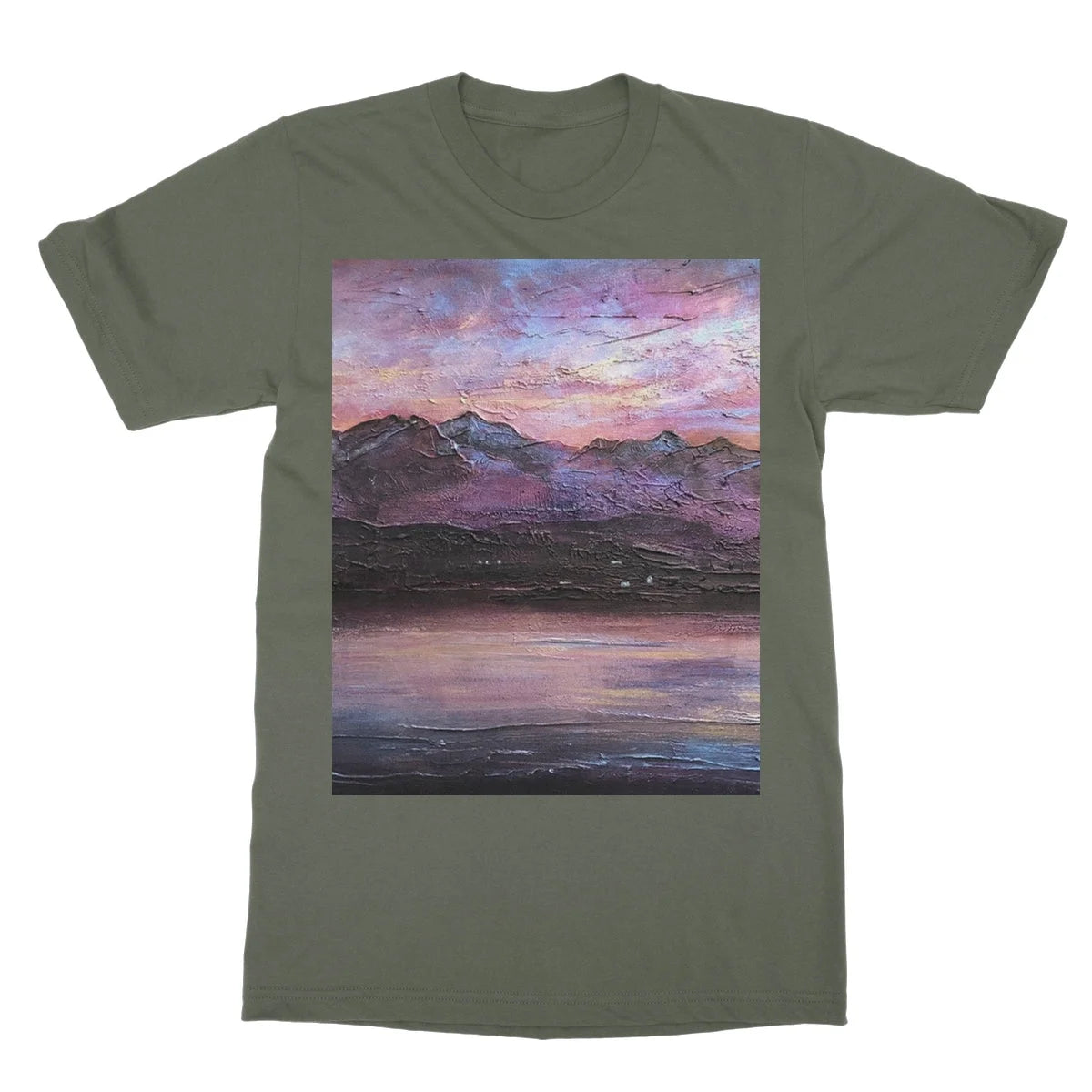 Last Skye Light Softstyle T-shirt - Art Gallery Scotland Worldwide Shipping Scottish Landscape Paintings and Prints