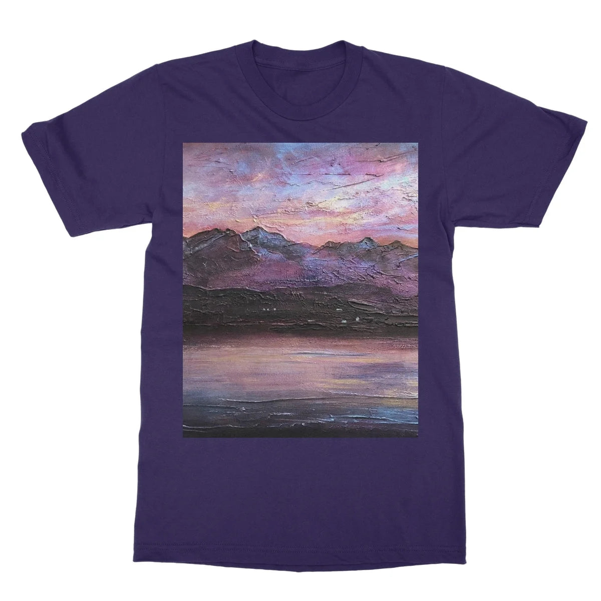 Last Skye Light Softstyle T-shirt - Art Gallery Scotland Worldwide Shipping Scottish Landscape Paintings and Prints