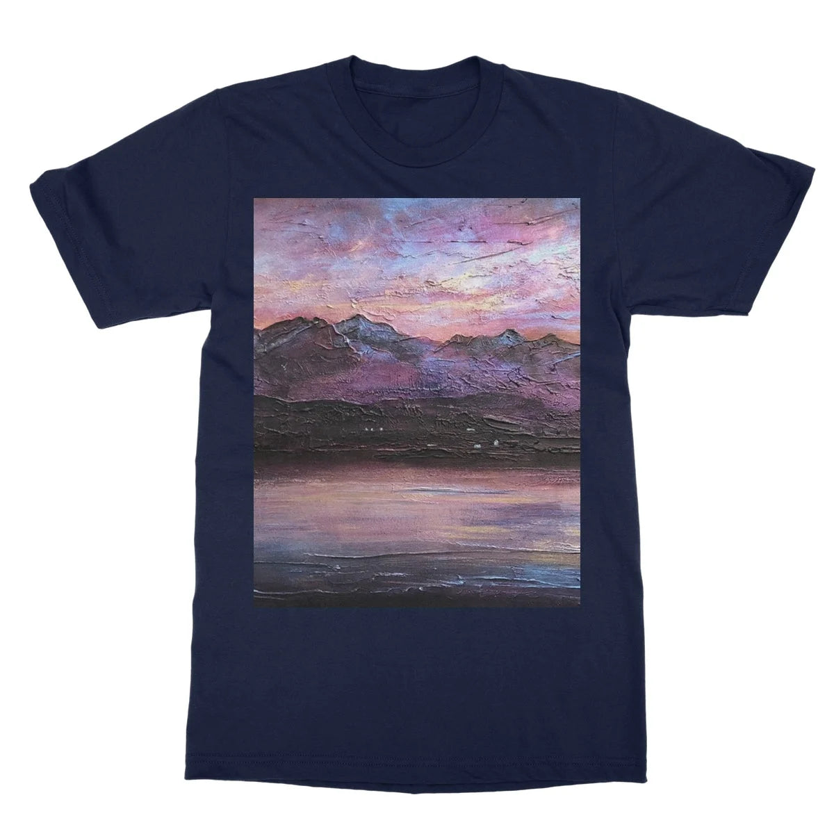 Last Skye Light Softstyle T-shirt - Art Gallery Scotland Worldwide Shipping Scottish Landscape Paintings and Prints