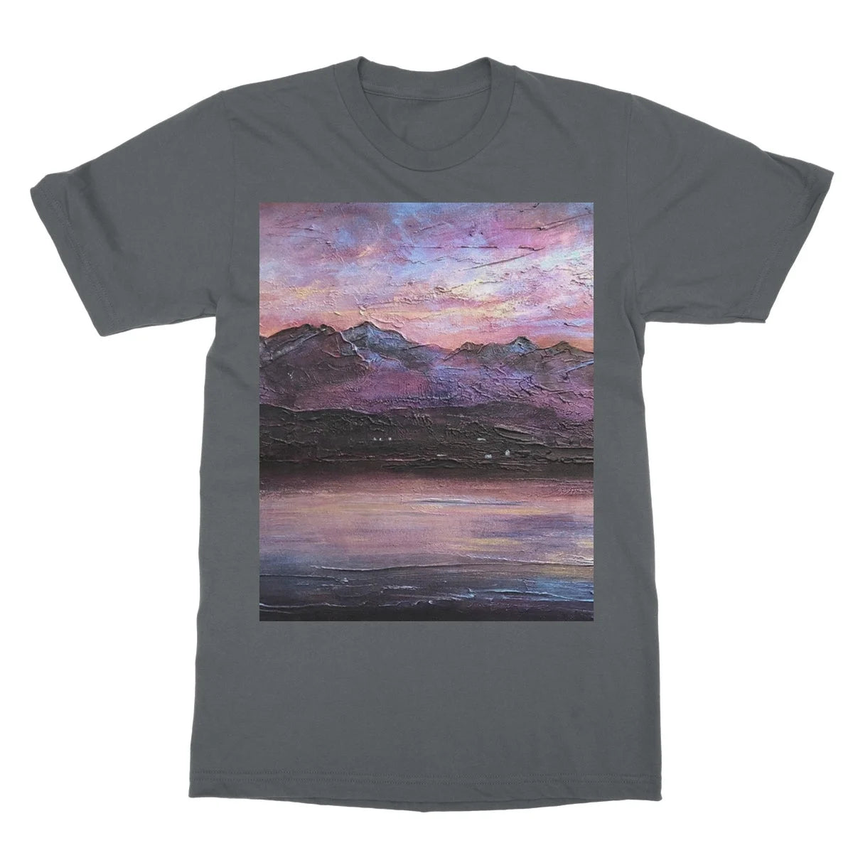 Last Skye Light Softstyle T-shirt - Art Gallery Scotland Worldwide Shipping Scottish Landscape Paintings and Prints