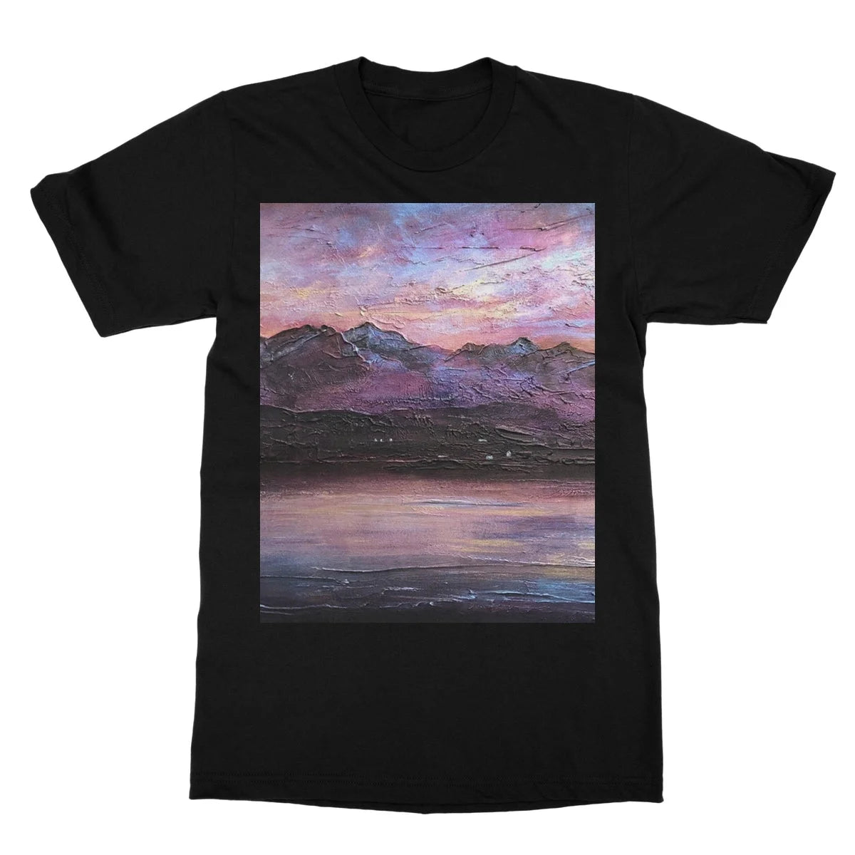 Last Skye Light Softstyle T-shirt - Art Gallery Scotland Worldwide Shipping Scottish Landscape Paintings and Prints